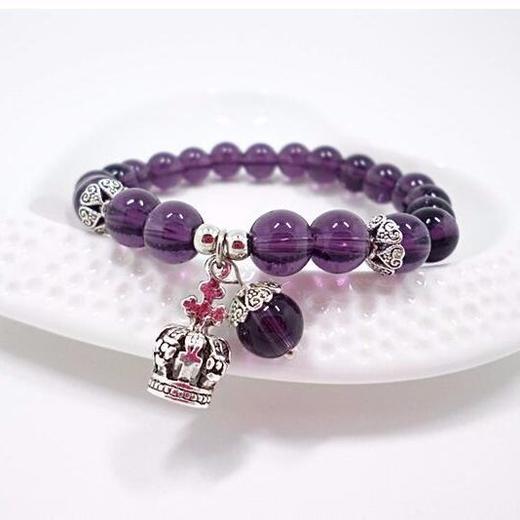 水晶珍珠皇冠精美手链 商品图1