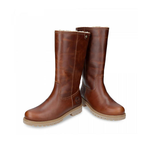 西班牙原产时尚舒适高筒靴BB68红棕色(优质保暖毛内衬) 商品图1