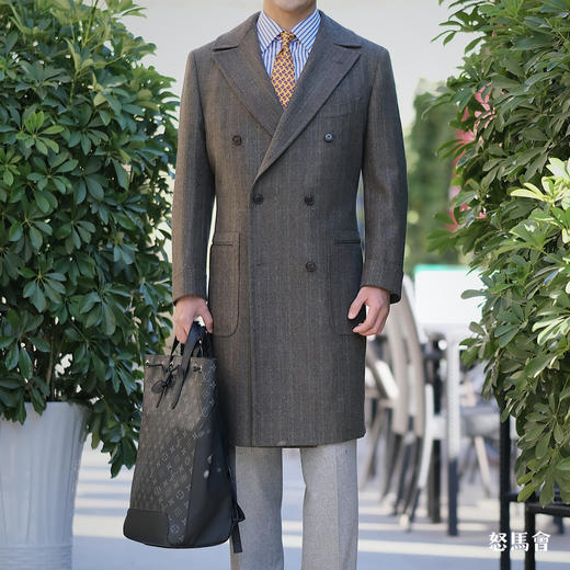 Hardy Minnis Flannel 英式法兰绒绿色马球大衣 商品图0