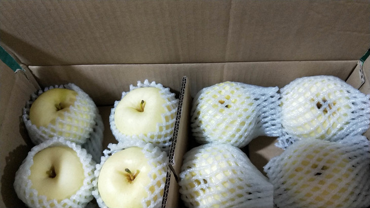 珠三角包邮佳惠雪山白苹果4斤2两箱次日到货