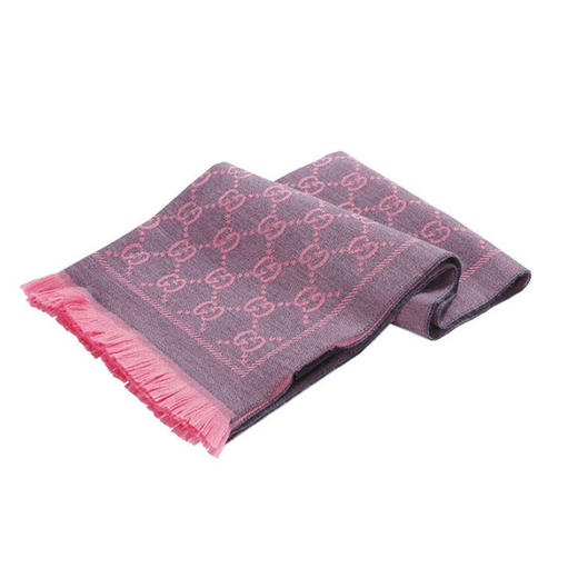 【四】GUCCI 古驰 女士GG提花图案针织围巾 混色 133483 3G200 1272 商品图3