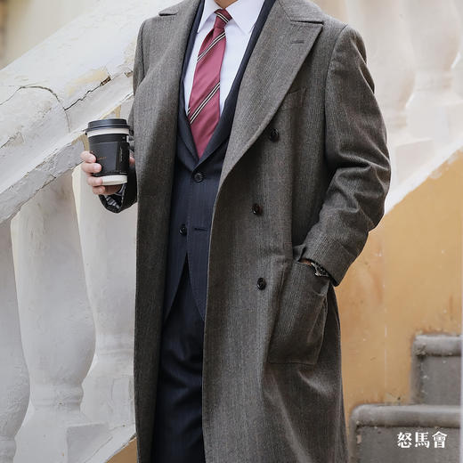 Hardy Minnis Flannel 英式法兰绒绿色马球大衣 商品图1