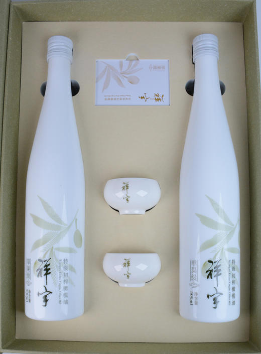祥宇单果级有机特级初榨橄榄油白玉瓶500ml*2礼盒装 商品图4