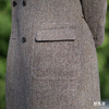 Hardy Minnis Harris Tweed Cheviot 羊毛人字纹咖啡色马球大衣 商品缩略图7