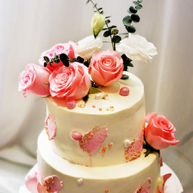 【甜久荟-花好月圆】花蛋糕-粉色系