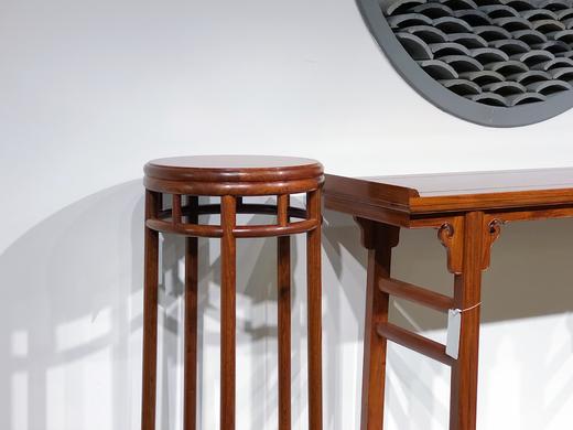 红桥红  家具严选  缅甸花梨（大果紫檀）  【90 直棂竹节式  五足花架】 商品图5