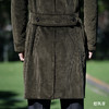 Hardy Minnis Eskdale 700克灯芯绒棉绿色马球大衣 商品缩略图5
