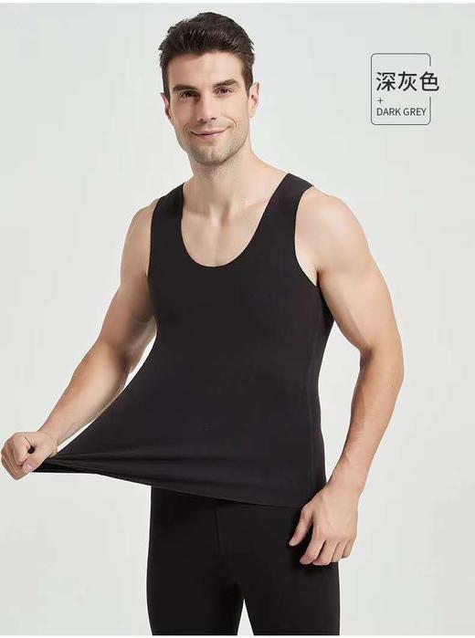 竹纤维男士羊毛保暖背心1614 商品图0