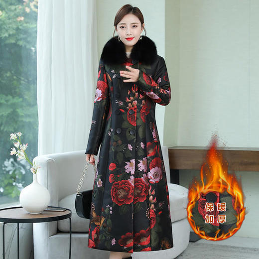 AHM-nry6325秋冬新款时尚收腰显瘦毛领棉袄外套 商品图0