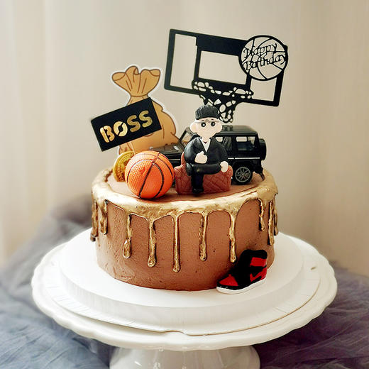 【甜久荟 成功人士二款】 祝福 祝寿 纯动物鲜奶 无化学添加 低糖 好吃又健康祝福祝寿蛋糕 商品图3