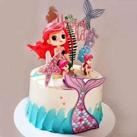 【甜久荟 小美人鱼二款】海的女儿  女孩的童话世界 纯动物鲜奶蛋糕 无化学添加低糖 好吃又健康