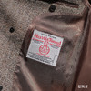 Hardy Minnis Harris Tweed Cheviot 羊毛人字纹咖啡色马球大衣 商品缩略图9