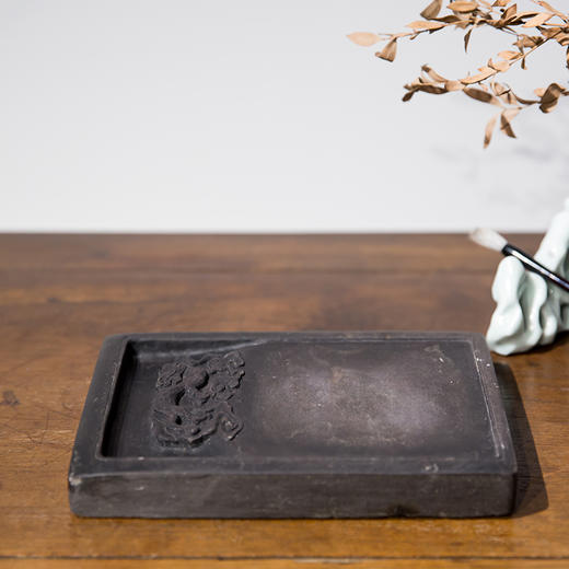 民国 瑞兽云纹长方形歙砚 商品图3