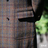 Hardy Minnis Harris Tweed Cheviot 羊毛格纹暖棕色马球大衣 商品缩略图8
