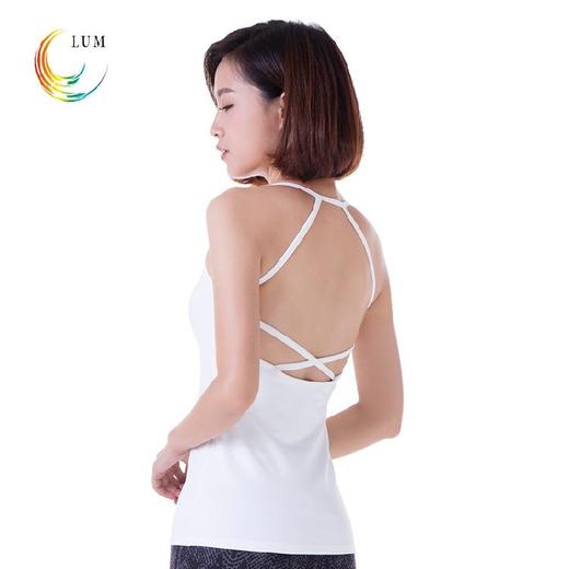 LUM015272露檬瑜伽服简约吊带瑜珈背心锦纶瑜伽服（含胸垫） 商品图4