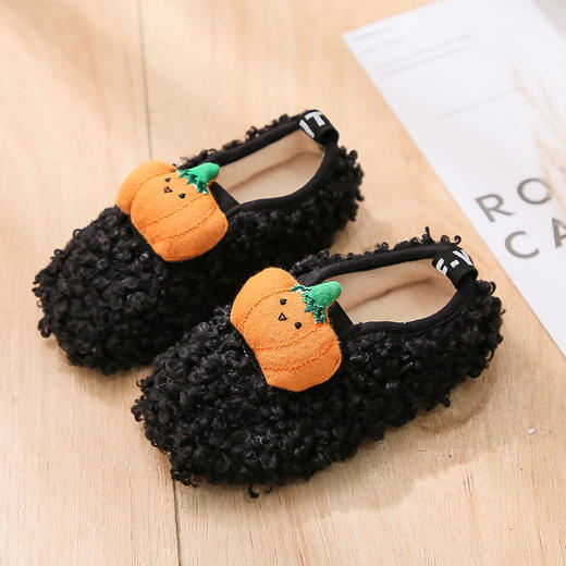 清仓童鞋秋冬可爱南瓜羊卷毛毛鞋101770