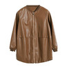 PDD-XLFF201017新款时尚气质宽松加棉中长款皮衣外套TZF 商品缩略图5