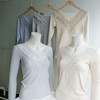 WD015女式蕾丝V领打底上衣（二枚组） 商品缩略图1
