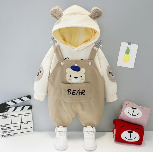 【儿童套装】春秋儿童小熊背带套装宝宝套装韩版可爱童装 商品图3