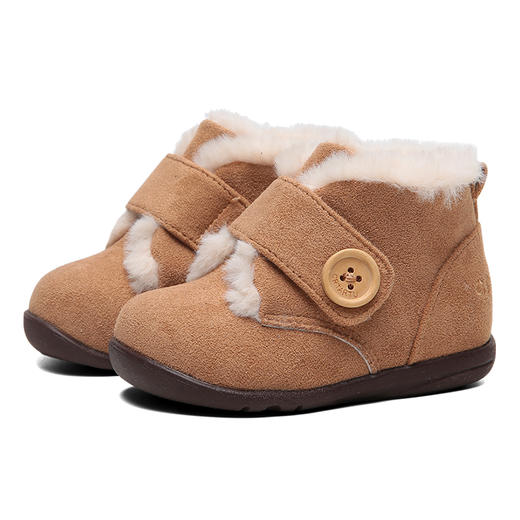 卡特兔冬款宝宝圆润龙猫仿羊绒短靴 3色 一段/二段 商品图2