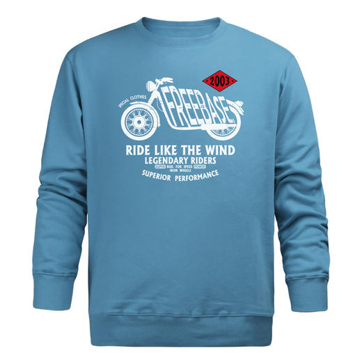 自由基地机车风原创个性定制圆领套头卫衣时尚休闲合体长袖衣服T NMT-1262 商品图2