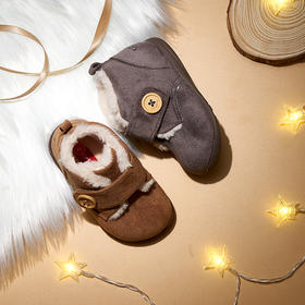 卡特兔冬款宝宝圆润龙猫仿羊绒短靴 3色 一段/二段