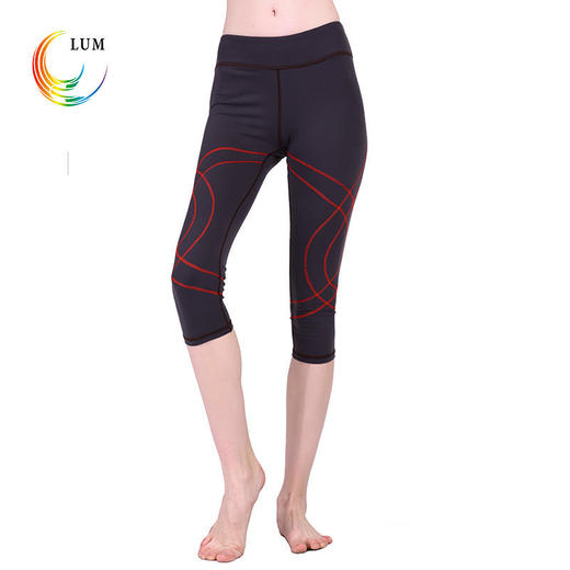 LUM8763露檬瑜伽塑性七分裤高腰提臀速干跑步健身服 商品图0