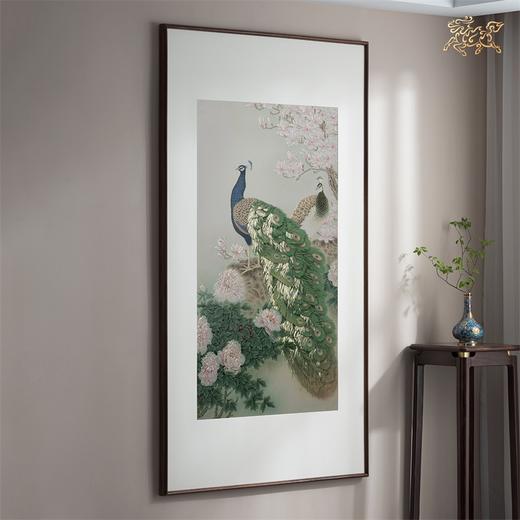 铜师傅 手工錾刻 铜雕画《孔雀富贵图(中号)》装饰画 玄关画 壁画 商品图3