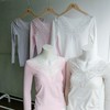 WD015女式蕾丝V领打底上衣（二枚组） 商品缩略图0