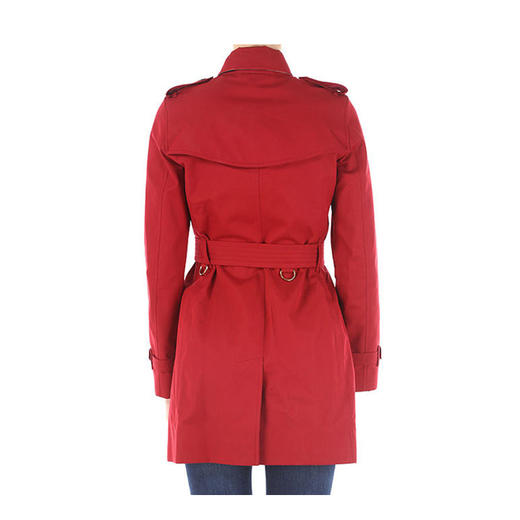 BURBERRY 巴宝莉 女士肯辛顿版型 - 中长款 Heritage Trench 薄款束腰风衣 红色 3993182 60450 商品图2