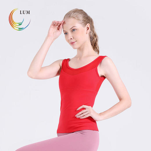 LUM29106露檬瑜伽裸感瑜伽背心双面磨毛面料（含胸垫） 商品图3