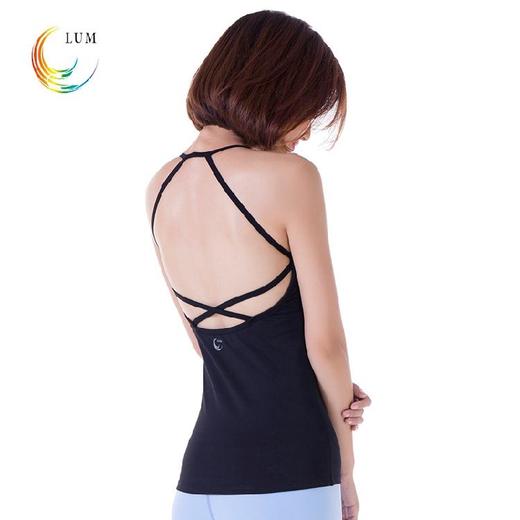 LUM015272露檬瑜伽服简约吊带瑜珈背心锦纶瑜伽服（含胸垫） 商品图3
