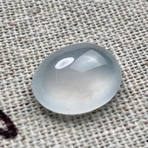 派瑞翡翠 翡翠戒面 糯冰种 白色 起荧光 商品图0