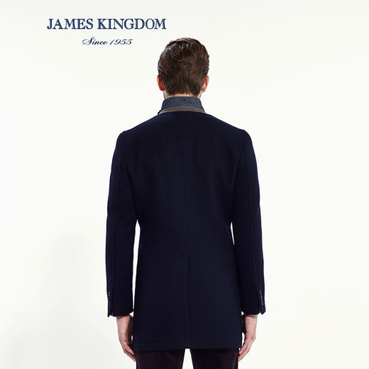 JAMES KINGDOM占姆士 男士休闲羊毛大衣中长款外套 商品图1