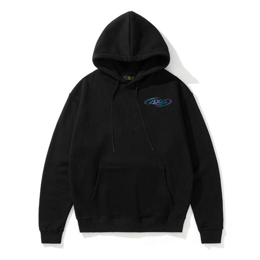 自由基地4X4暗黑炫彩印花图案情侣带帽套头抓绒卫衣宽松BF大码款 NMT-1268 商品图0