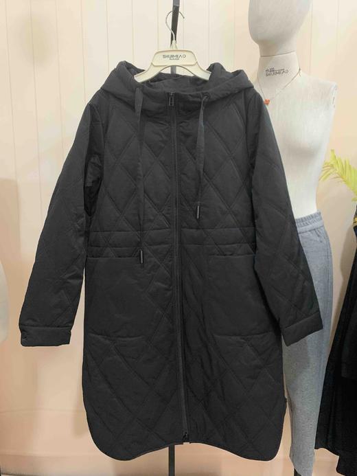 福利水淼2020冬季新款长款显瘦连帽休闲棉衣2074
