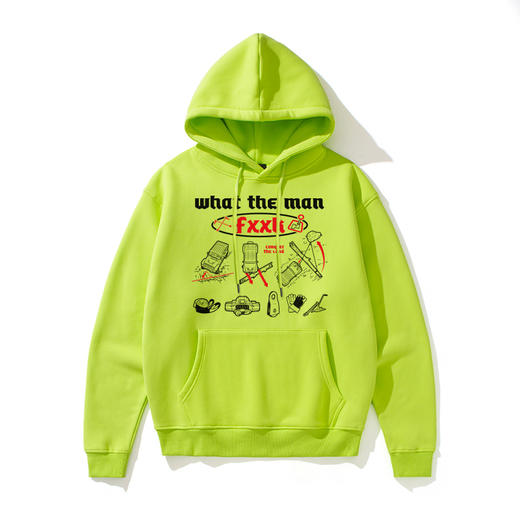 自由基地越野系列连帽抓绒卫衣宽松个性男女款情侣外套长袖休闲衫 NMT-1266 商品图4