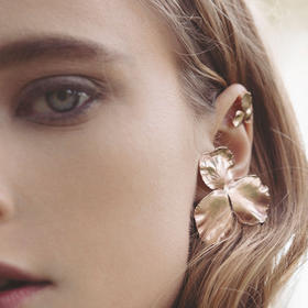 北京仓｜ELISE TSIKIS-PENSEES-耳环 （金色小号）［法国设计师］