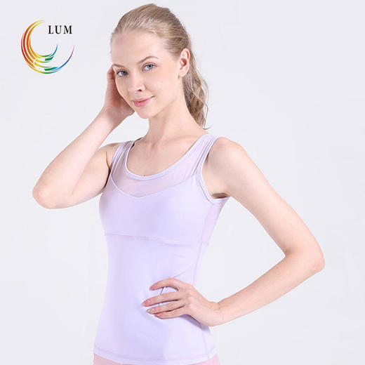 LUM29106露檬瑜伽裸感瑜伽背心双面磨毛面料（含胸垫） 商品图2