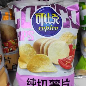 可比克纯切薯片65g田园番茄味