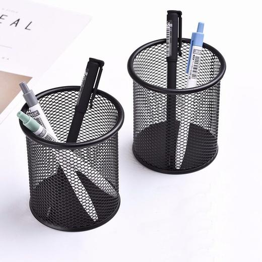 协诚圆形黑色铁网笔筒笔座笔桶 商品图2