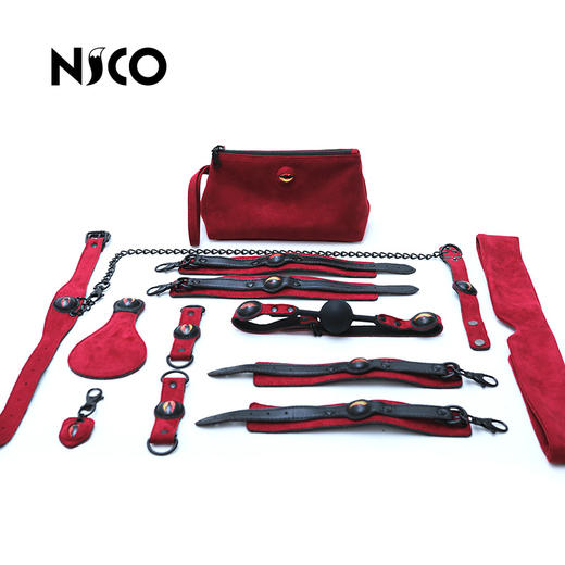 SHAKI 夏奇 确认过眼神•危险丝绒感官剥夺禁锢SM套装 联名-红 商品图6