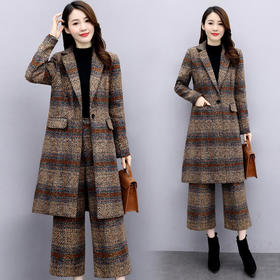 WZNH-WL37319冬装新款时尚毛呢两件套