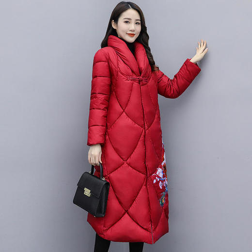 WZNH-SYG923时尚潮流个性民族风印花过膝长款宽松休闲 商品图3