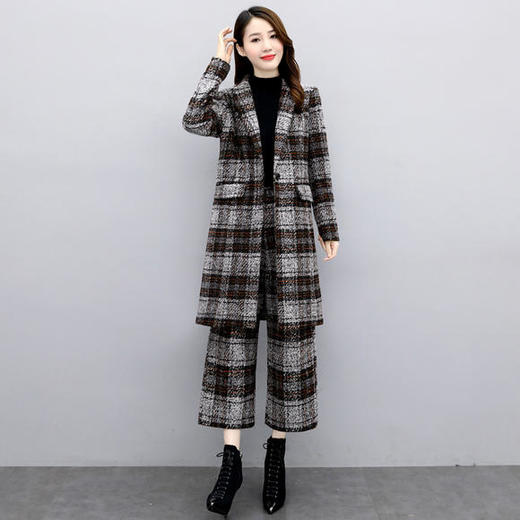 WZNH-WL37319冬装新款时尚毛呢两件套 商品图3