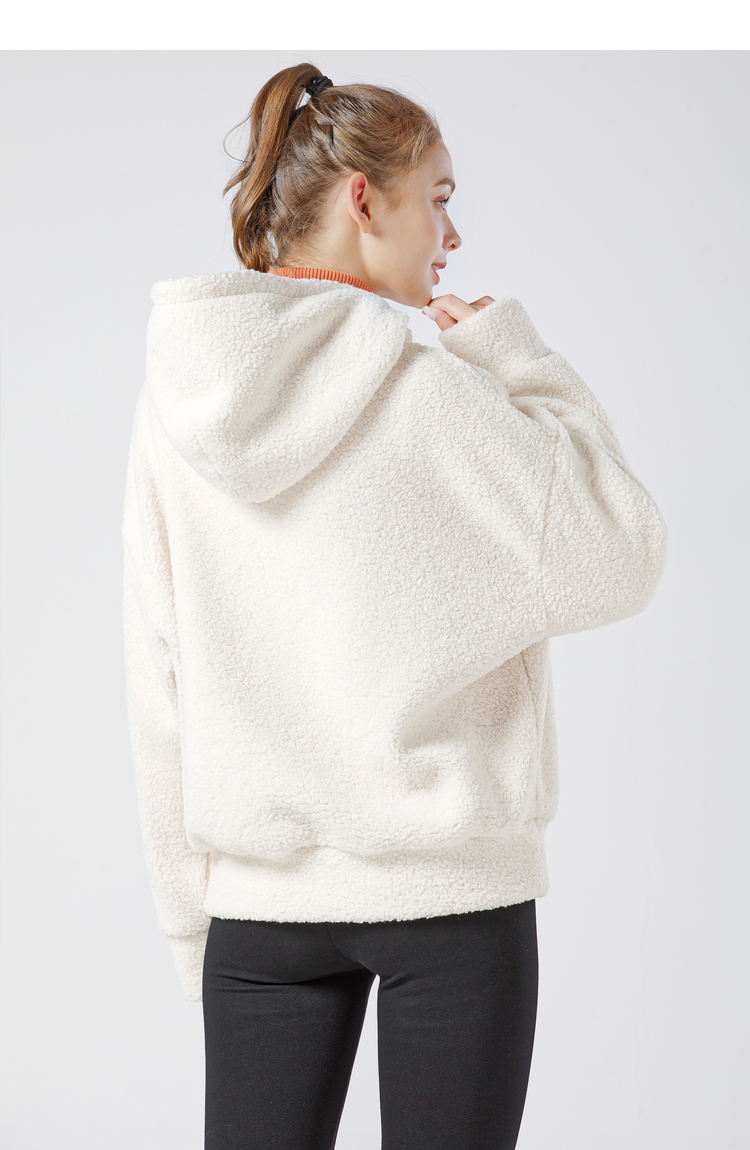 艾米恋仿羊羔绒连帽卫衣y20911