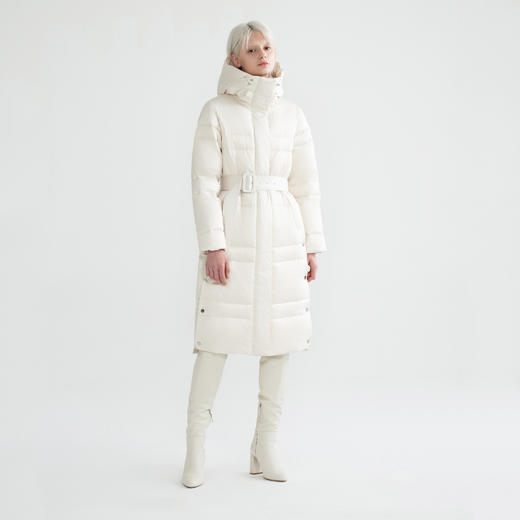 带帽双领长款羽绒服 商品图0