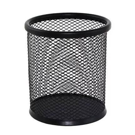 协诚圆形黑色铁网笔筒笔座笔桶 商品图4