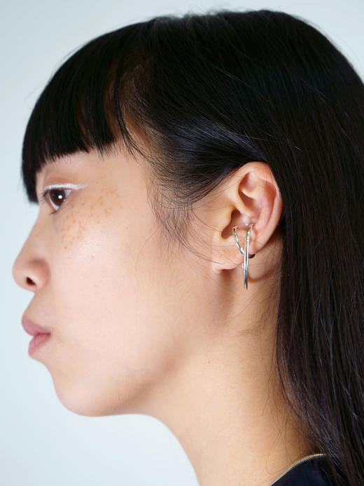 北京仓｜Rathel&Wolf-JAMES-双环 银色 耳廓夹（单只）［英国设计师］ 商品图0