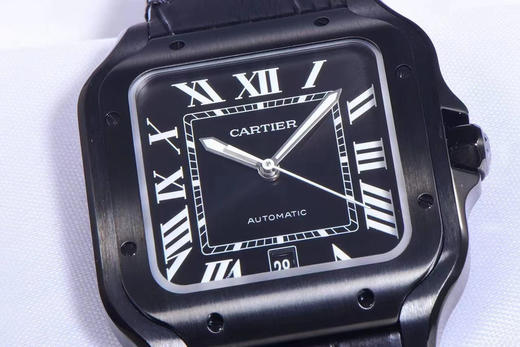 V6卡di亚山度士WSSA0039腕表，ADLC碳镀层，皮表带，密底，自动机械机芯，男士腕表 商品图2